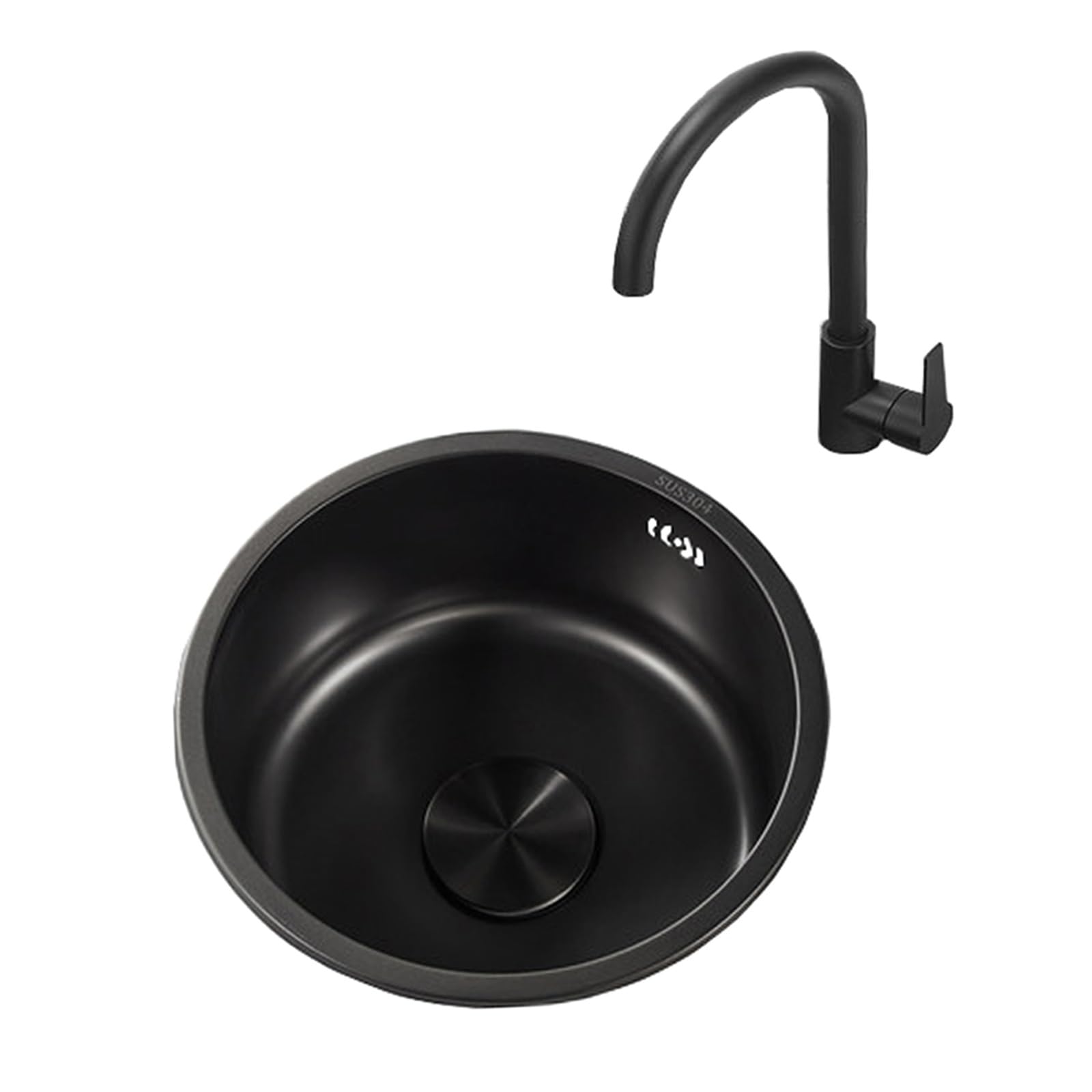 Fregadero de cocina negro de níquel cepillado con acabados premium y accesorios de fontanería