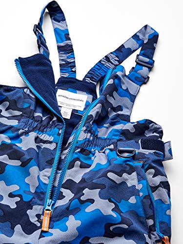 Amazon Essentials Boys' Water-Resistant Snow Bib, Blue, Camo, Large #TOP1