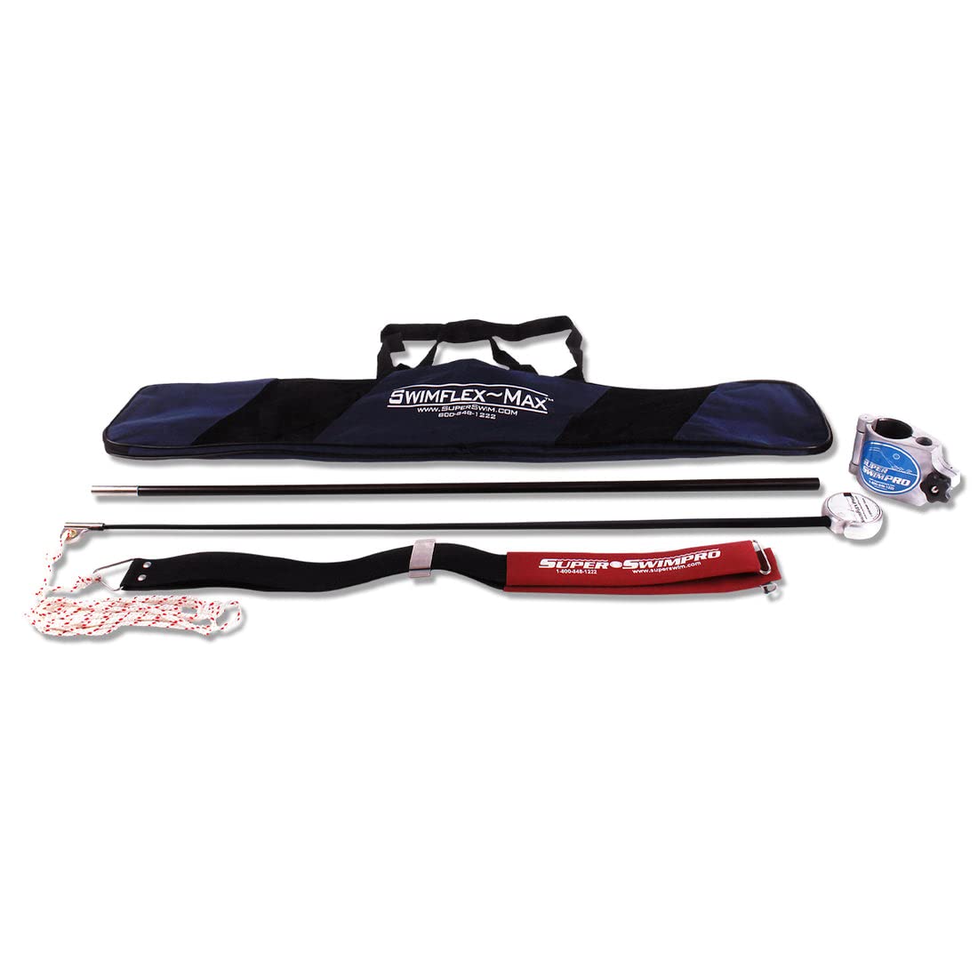 Buy Super Swim Stationary Swimming System with Ladder and Handrail ClampOn Base, Swim Tether