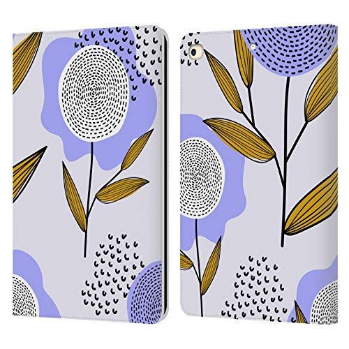 Étui portefeuille en cuir iPad 9.7 2017 2018 Haroulita Indigo Doodles