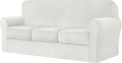 Miniatura 1 de subrtex Funda de sofá de felpa de terciopelo funda de sofá de alta elasticidad con fundas de cojín separadas funda protectora de muebles lavable a