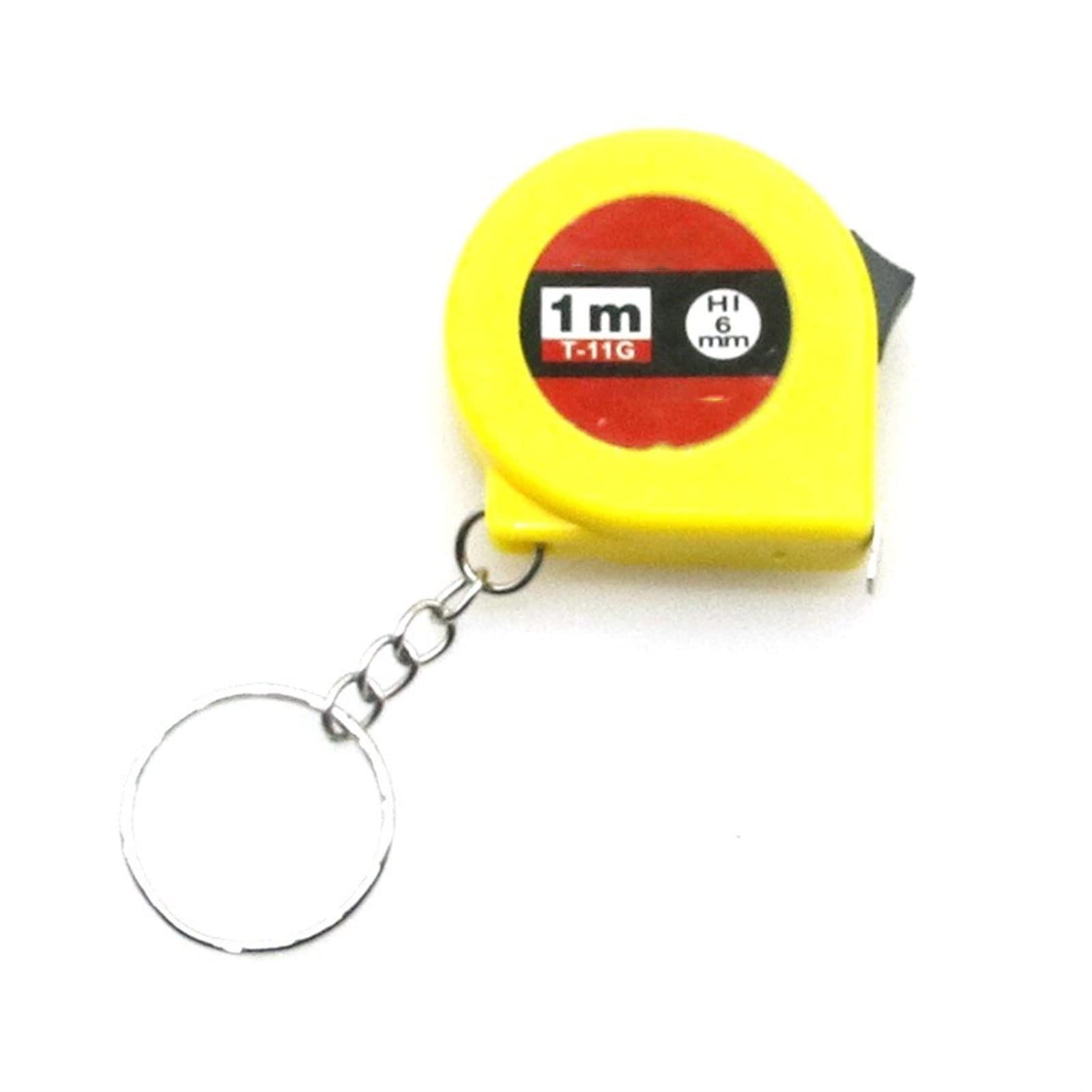 Mètre à Ruban, Mini Ruban à mesurer électrique Porte-clés règle de Traction Universelle Ruban à mesurer métrique Ruban à mesurer rétractable mètre Outil de Tailleur en Pouces(Giallo)