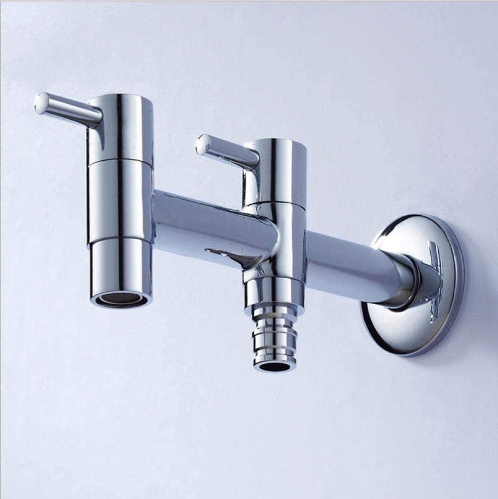 Doppelhalter-Wasserhahn Aus Edelstahl 304 – Für Garten & Waschmaschine – Kurze Bauform Mit Einhebel-Mischer