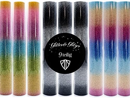 Glitzer Plotterfolie Textil Weiß - Heat Transfer Vinyl 30x150cm Für T-Shirts