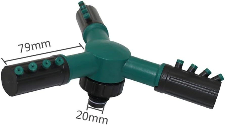 耐久性のあるガーデンスプリンクラー ロータリー自動水噴霧器 3ノズル パイプ 散水 芝生灌漑システム スプリンクラー 20個