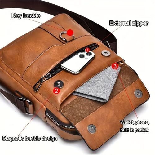 Image of CAVALO - Be Unique Sling Bag| Waterproof | Slim Crossbody Side Bag for Men & Women | Hard Shell Anti-Theft for Travel & Daily Use| Six Pocket|
