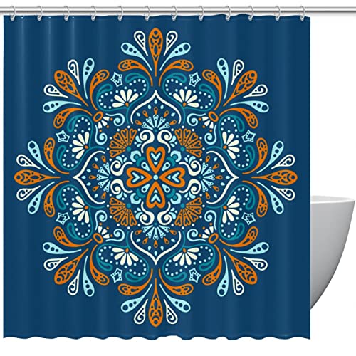Rideau de douche mandala imperméable pour éviter les éclaboussures avec style boho - 2