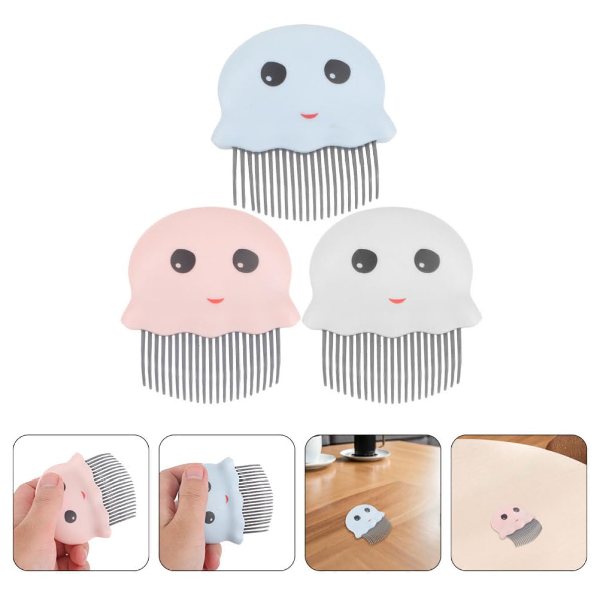 3pcs Portable PET Comb for Grooming, Plastic Hair Brush for Cats