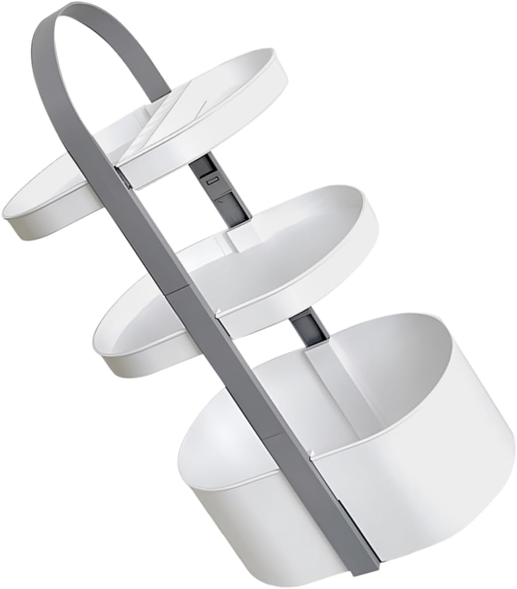 Ciieeo Portable Storage Rack Makeup Organizer Handled Storage Rack Tabletop Shelf Corner Shelf Bathroom Tray Accessories Organizer