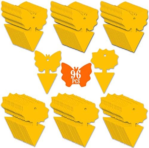 96PCS Fruit Fly Sticky Traps, Fungus Gnat Traps Insect Trap for Plants Kitchen Indoor and Outdoor
