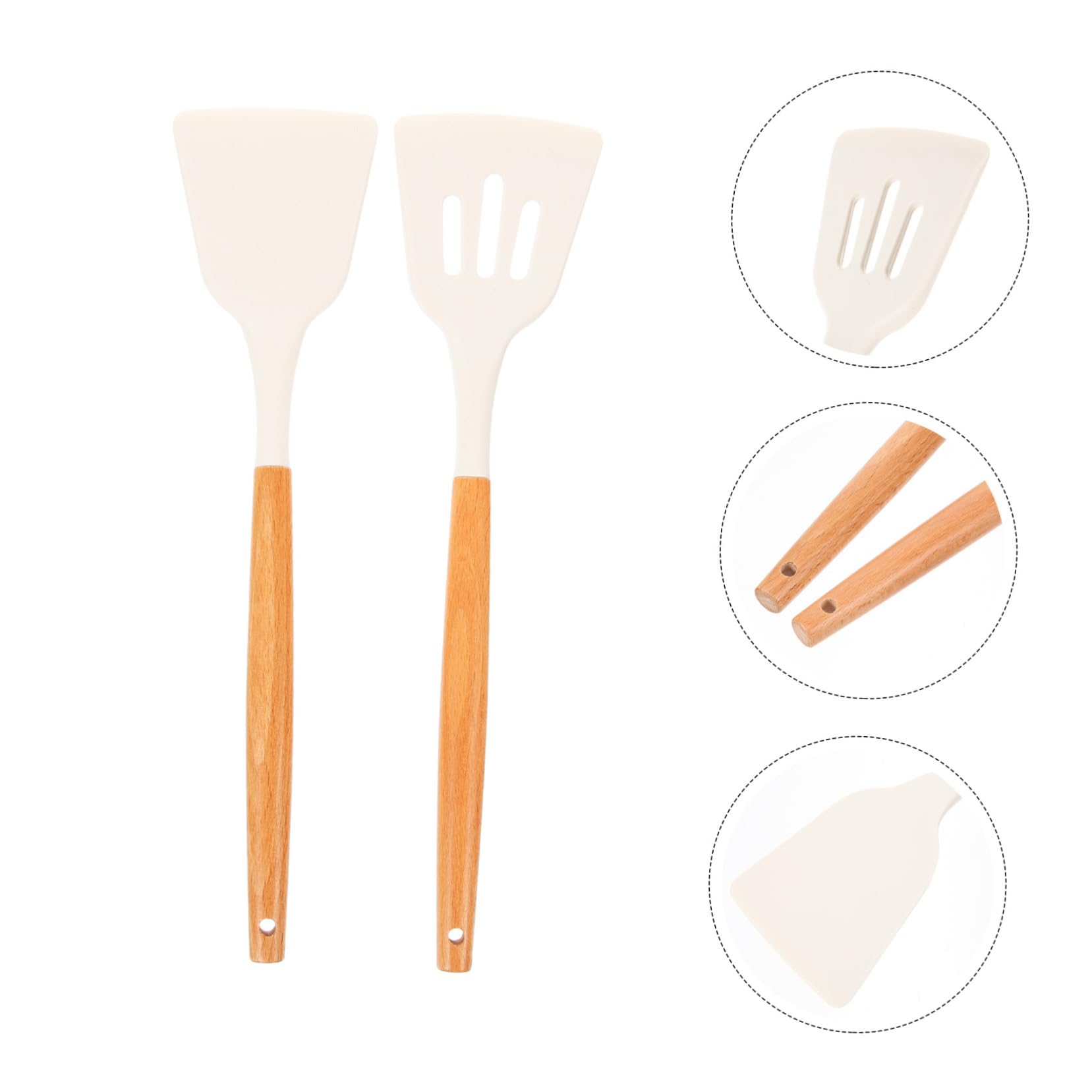 IMIKEYA 10stücke Teiliges Silikon Pfannenwender Set Mit Holzgriff Hitzebeständige Antihaft Küchenutensilien Für Vielseitige Anwendungen Spülmaschinenfest Und Kratzfest Für Kochen Und
