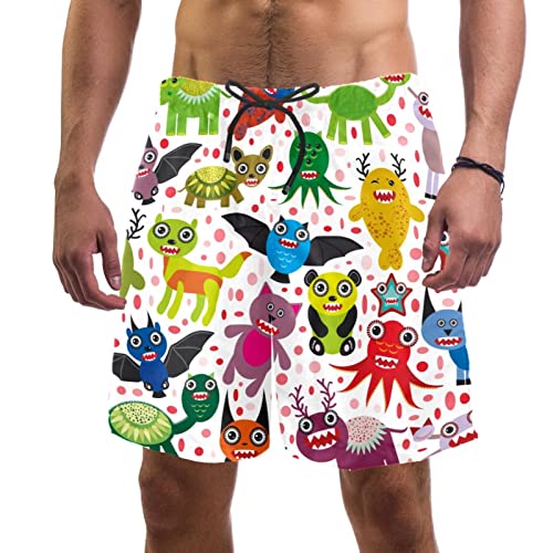 Maillots de bain Yuzheng avec dessins animés de variétés, short de plage stretch homme