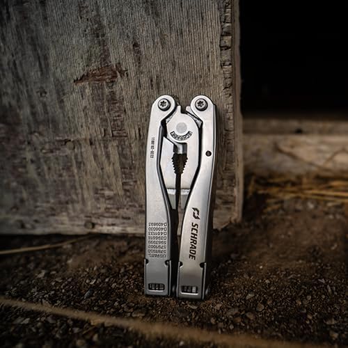 Miniatura 6 de Schrade Delta Class - Herramienta resistente de acero inoxidable de 20 piezas con abrelatas, alicates, destornilladores y funda para supervivencia