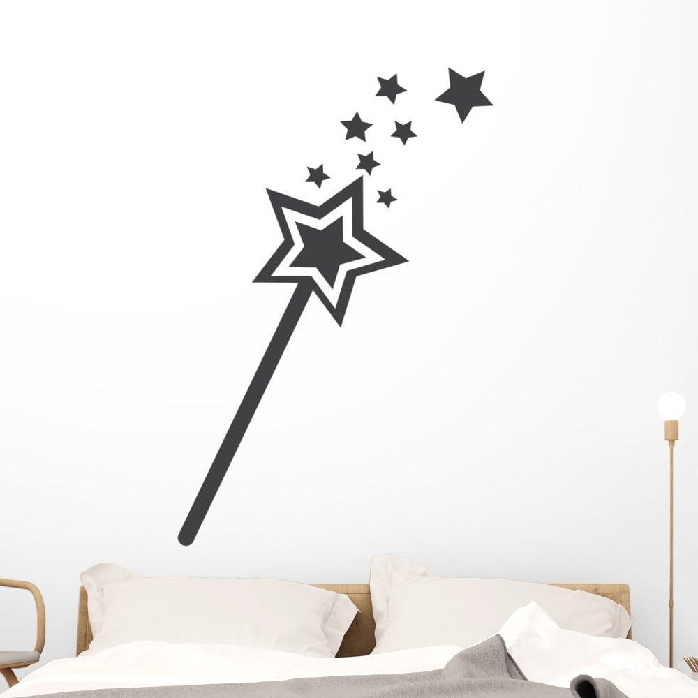 Magic Wand Icon Wall Decal Peel and Stick Decals for Girls (48 in H x 48 in W) WM368725
