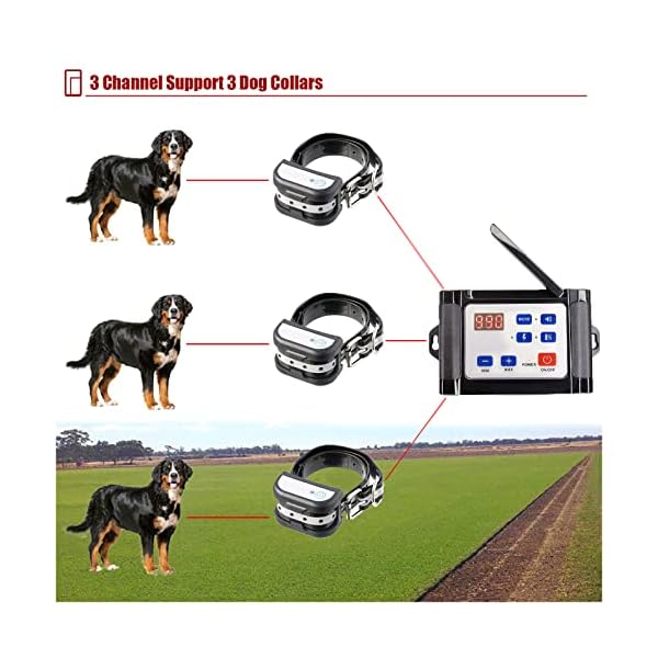 Wireless Dog Fence, Electric Boundary Containment System for Pet Dogs, Adjustable Control Range 100 to 990 Feet, IP67 Waterproof Dog Training Collar Receiver, Safe Effective, for 1 2 3 Dogs,for2dogs Wireless Dog Fence, Electric Boundary Containment System for Pet Dogs, Adjustable Control Range 100 to 990 Feet, IP67 Waterproof Dog Training Collar Receiver, Safe Effective, for 1 2 3 Dogs,for2dogs