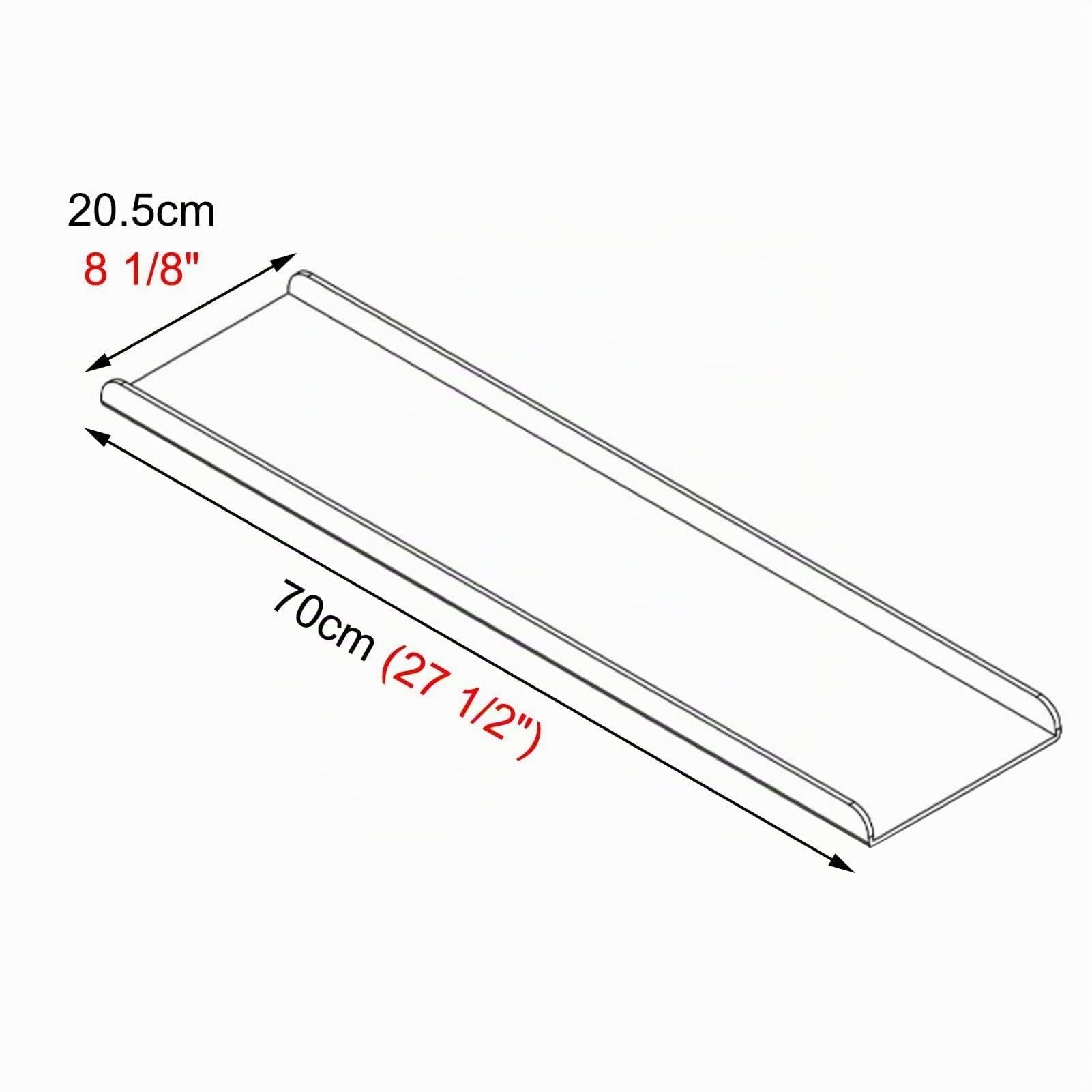 Acryl-Badewanne, durchsichtige Badewannenablage, Tisch zur Aufbewahrung von Seifen, Telefonen, Handtüchern, Kerzen(Transparent,70cm (27 1/2)