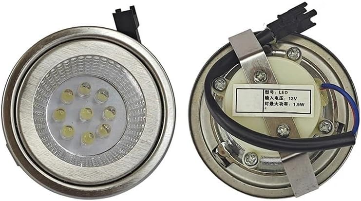2pc DC 12v 1.5w Round LED Light EL Cold Light Range Hood White LED Lamp Energy Saving Lamp Kitchen Extractor Accessories