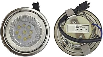 2pc DC 12v 1.5w Round LED Light EL Cold Light Range Hood White LED Lamp Energy Saving Lamp Kitchen Extractor Accessories