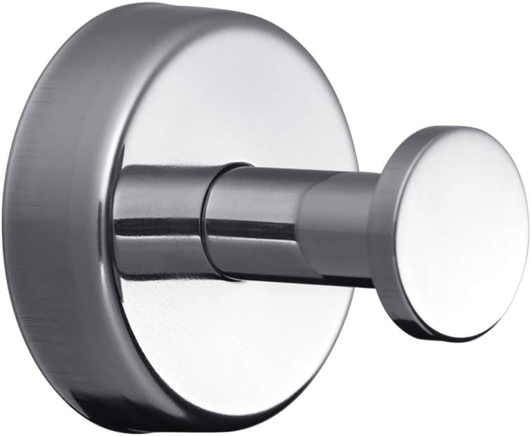 Kapitan Stainless Steel Robe and Towel Hook, Self-Adhesive or Screws Mounting, AISI 304 18/10, Polished Finish, Made in EU, 20 Years Warranty