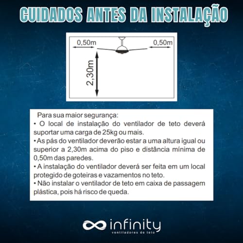 Ventilador De Teto 1054 Línea 4 Pás Mdf com Led 18w Incluso Marca Infinity (127V LED 3000K QUENTE, C