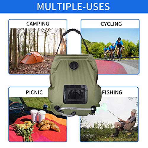 image for RuiMeer Camping Shower Bag 5 gallons/20L Solar Shower Bag for Outdoor 