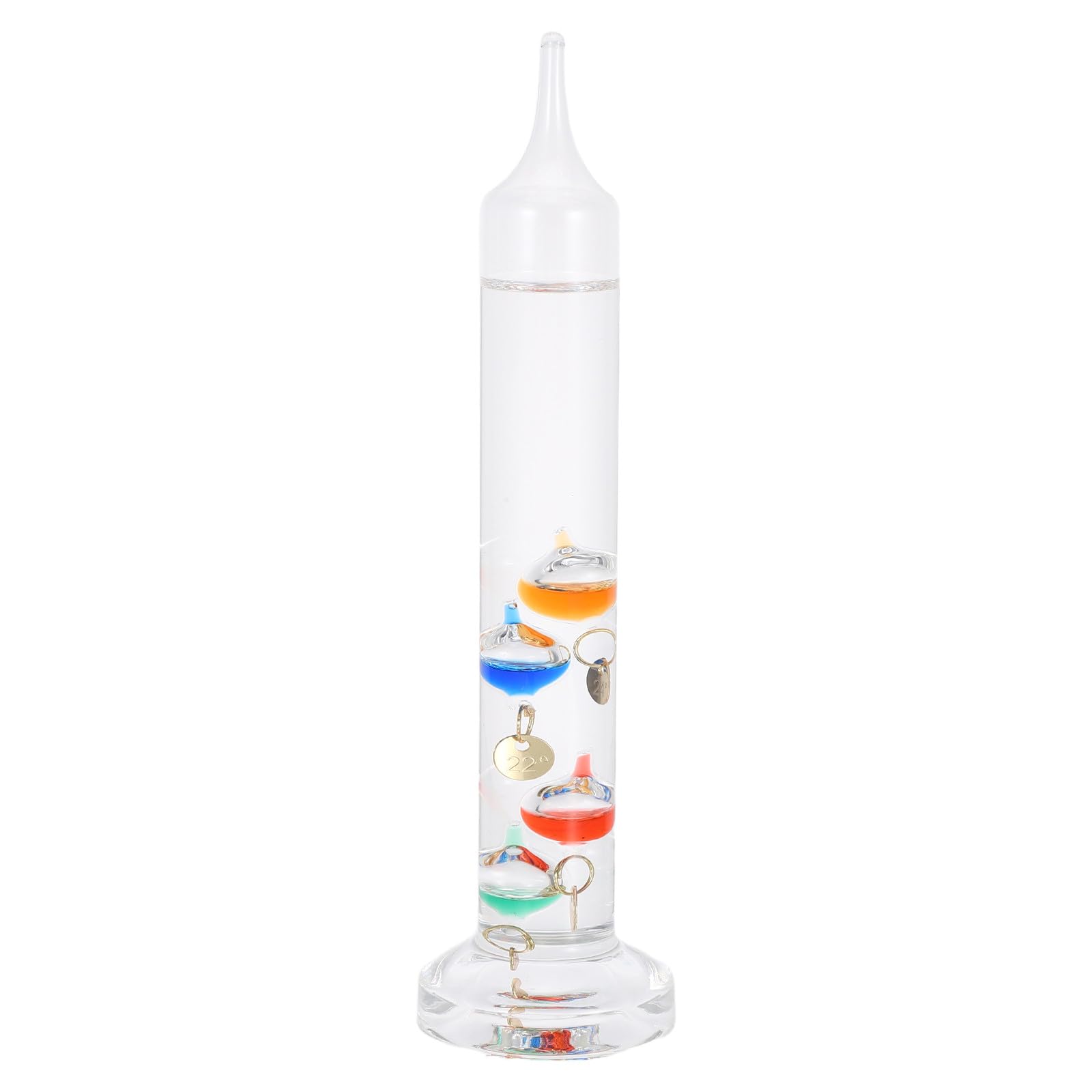 Termómetro de Galileo de Vidrio con Esferas de Colores