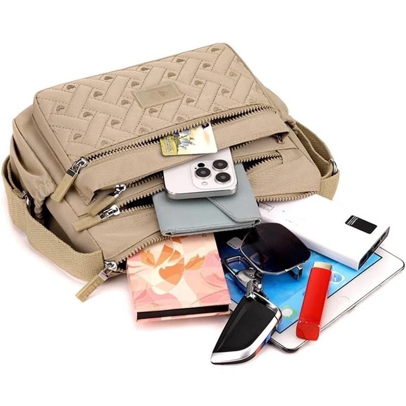 Women's Shoulder Crossbody Bag Waterproof Solid Color Black Pink Casual Handbag Messenger Bag4