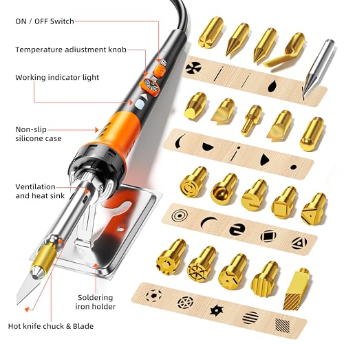 image for AOUTK Wood Burning Kit,72 pcs Wood Burning Tool with Adjustable Temper