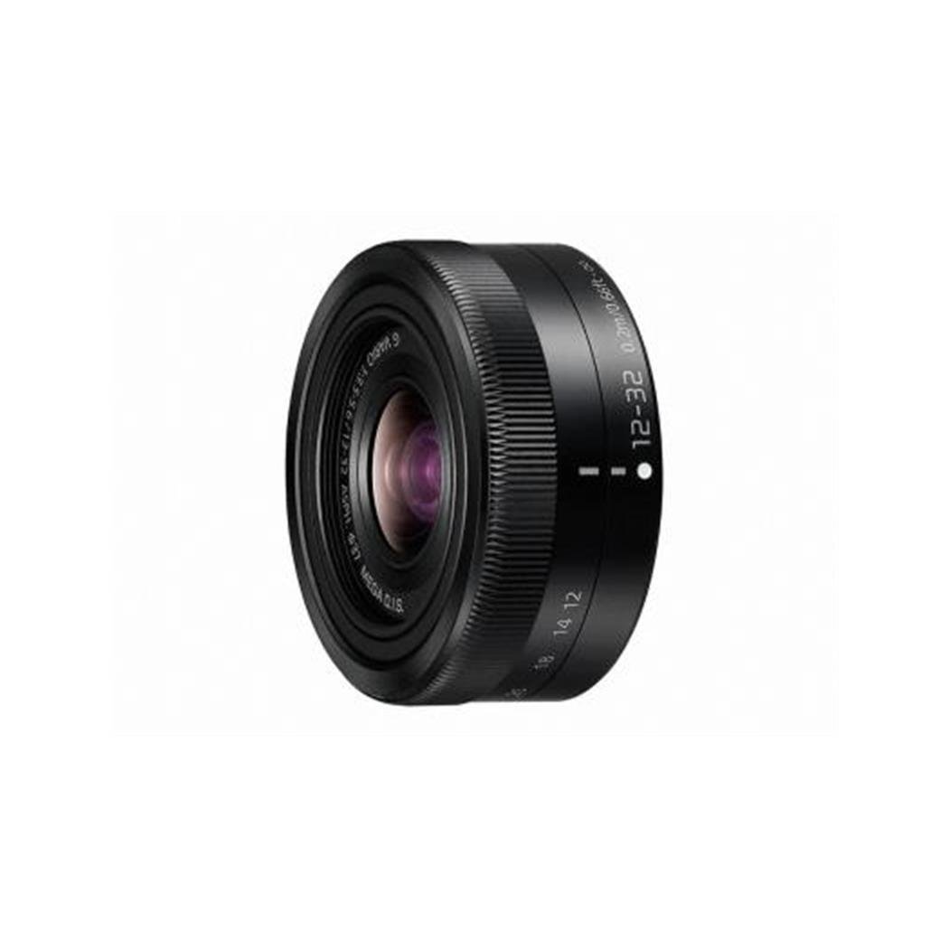 Panasonic H-FS12032E LUMIX G Vario Standardzoom 12-32 mm F3.5-5.6 ASPH. Objektiv (24-64 mm KB, O.I.S. Bildstabilisator) schwarz
