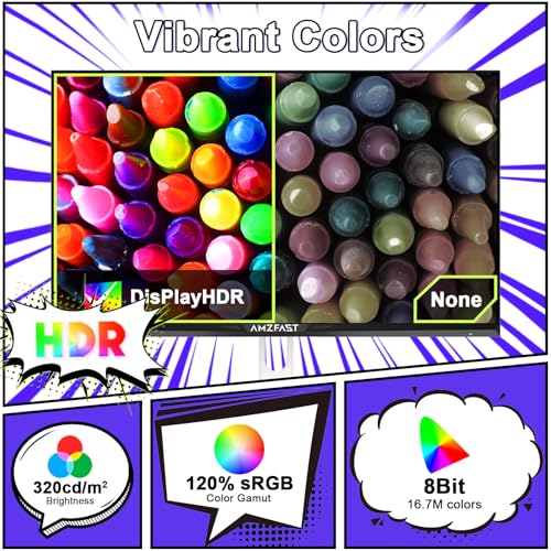 Image of Amzfast 25 Inch White Gaming Monitor 320Hz /300Hz /240Hz, FHD 1080P 1ms Fast IPS Monitor, 12 Months Warranty Exchange (DP Cable) TUV Rheinland Eye Care | AI Crosshair, Night Vision Function