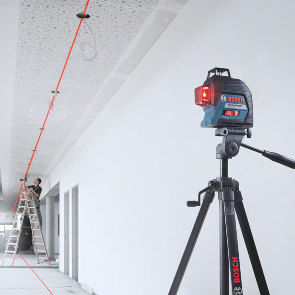 Bosch Professional Linienlaser GLL 3-80 + Bosch Professional Stativ für Laser und Nivellier BT 150