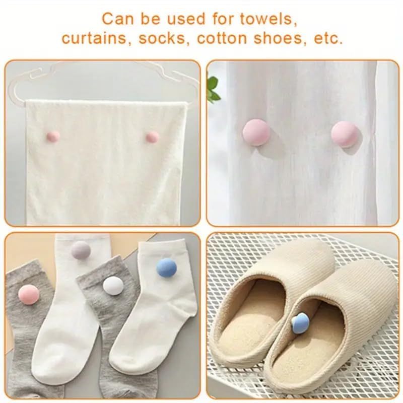 SINGARO 10 Pcs Duvet Clips Set with Pins and Buttons - Quilt Cover Fixing Holder, Mushroom Round Non-Slip Clips for Bedroom (Blue) 3