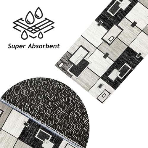 Alfombra de pasillo moderna decorativa 40x270 suave lavable 6
