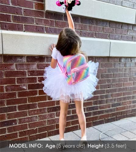 mibasies Mini Backpack for Girls Kids Rainbow Purse