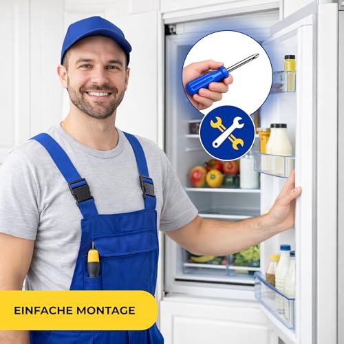 4er-Set Türmontageset Schleppscharnier Kühlschrank & Gefrierschrank mit Originalcode C00312150 für Indesit für Ariston 481231019131 484000000857 für Whirlpool | 3 Jahre Garantie