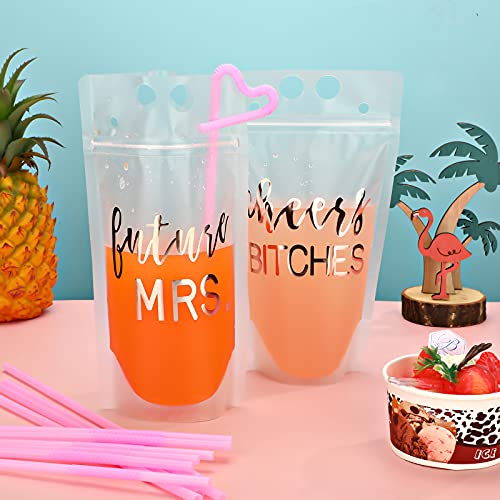 Patelai 16 Pcs Bachelorette Drink Pouch Cup con Sorbete miniatura 2