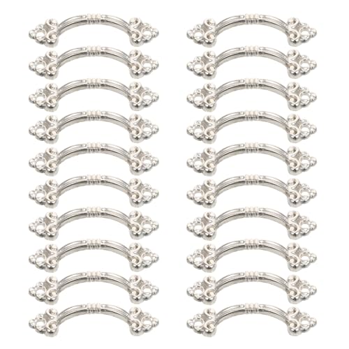 NUOBESTY アンティーク調ミニ引き出し取っ手 高耐久亜合製 ジュエリーボックス用繊細ハンドル 収納箱装飾用スムーズグリップ