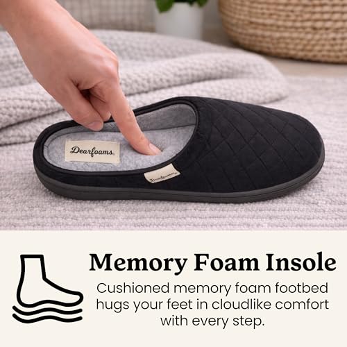 Image of Leslie Terry Clog House Shoes with Memory Foam, Indoor Slippers with Wide Widths