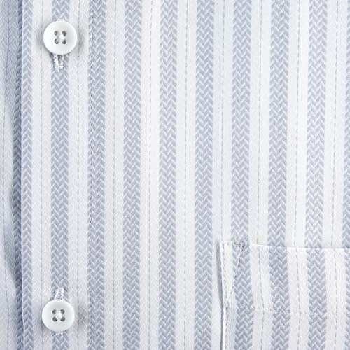 Image of 7-DAYS Men's Premium Striped Formal Shirt - Cotton Rich, Regular Fit, Full Sleeve, with Pocket, Wrinkle Resistant - Stylish Office & Everyday Wear.