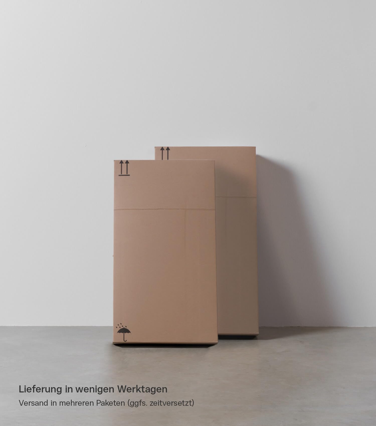 mokebo Mehrzweckschrank schmal 'Der Kompakte' (180x42 cm) Made in Germany, Universalschrankaus Holz in Kaschmir, für Flur & Bad, Putzschrank hoch in Beige