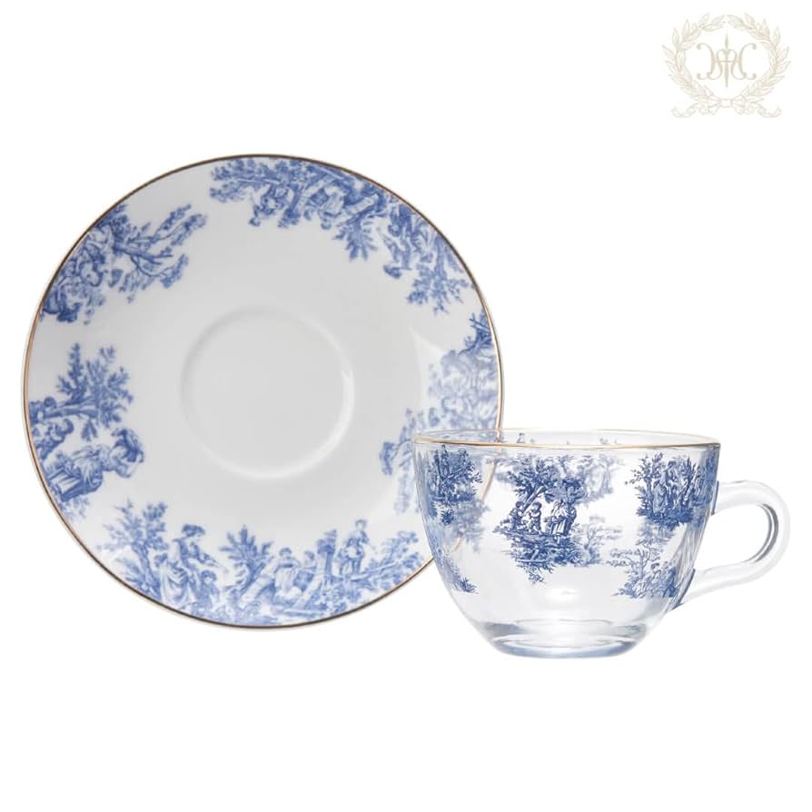 No.950 ブルー、ガラスカップ トワルドジュイブルーガラスカップ＆ソーサー｜輸入食器・雑貨の