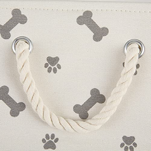 Bone Dry Pet Storage Collection Paw and Bone Print, Small Rectangle, 14x8x9, Gray - Image 4