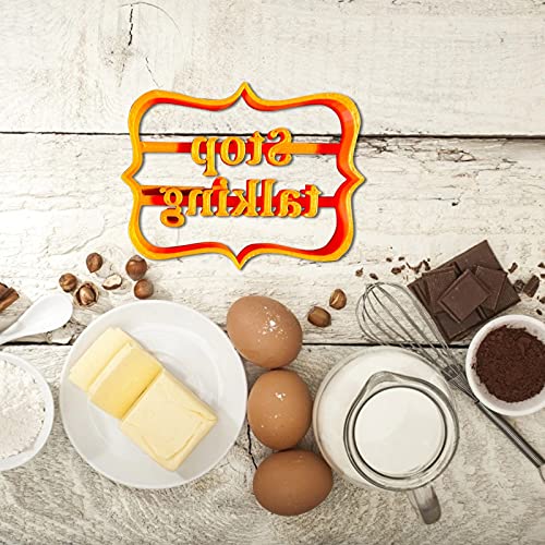 Megxit 4Pcs Funny Cookie Cutters With Good Wishes, Cookie Molds With Rude Sayings,Lightweight, Durable Cookie Moulds Form, Cookie Molds For Baking, Chocolate, Funny Biscuit Cutter #TOP4