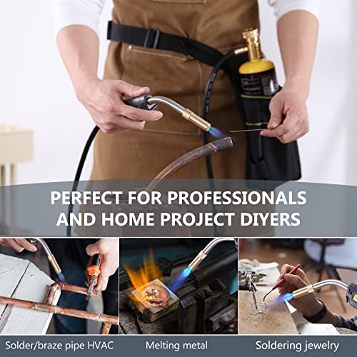 Tausom Propane Torch, Mapp Gas Torch With Included Holster, Trigger Start Hose Torch, Map Gas Torch Kit Adjustment Knob, Brazing Torch Kit, Soldering Welding Torch #TOP4