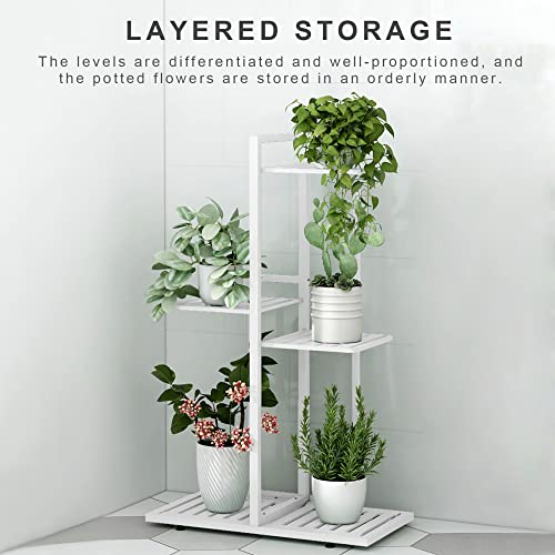 Support à plantes multi-niveaux en fer robuste pour pots de fleurs - 6