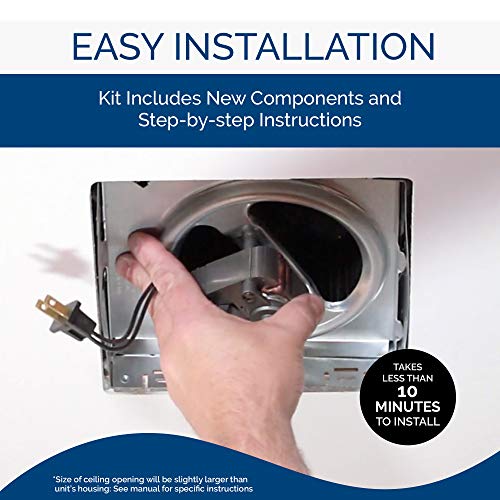 Image of Broan-NuTone QK60S Bathroom Ventilation Grille Upgrade QuickKit, 2.5 Sones, 60 CFM Fan Motor, White