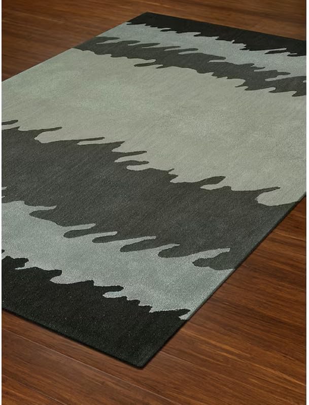 Modern Abstract Stripe Area Rug 9x12 ft | Hand Tufted Contemporary Living Room Carpet