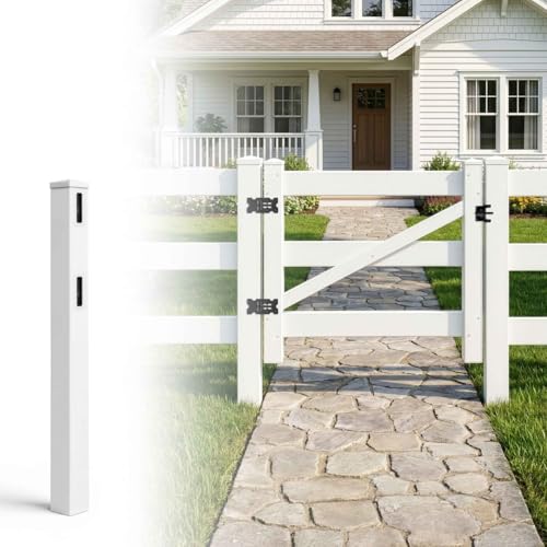 Fencer Wire 5ft Vinyl Ranch Gate Post with Aluminum Core