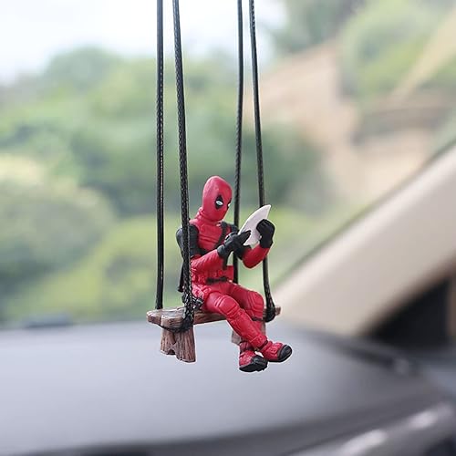 Miniatura 10 de Divertidos accesorios colgantes de espejo de coche de anime, colgante de coche, decoración de espejo retrovisor automático, accesorios de automóvil,
