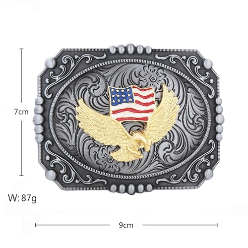 Image of Turquoise Belt Buckle for Men Western Texas Longhorn Bull Rodeo Belt Buckle American Cowboy Chic Gift